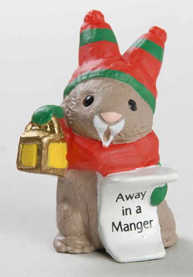 Merry Miniatures 1989 Bunny Caroler - Boxed by Hallmark Gold Crown-1