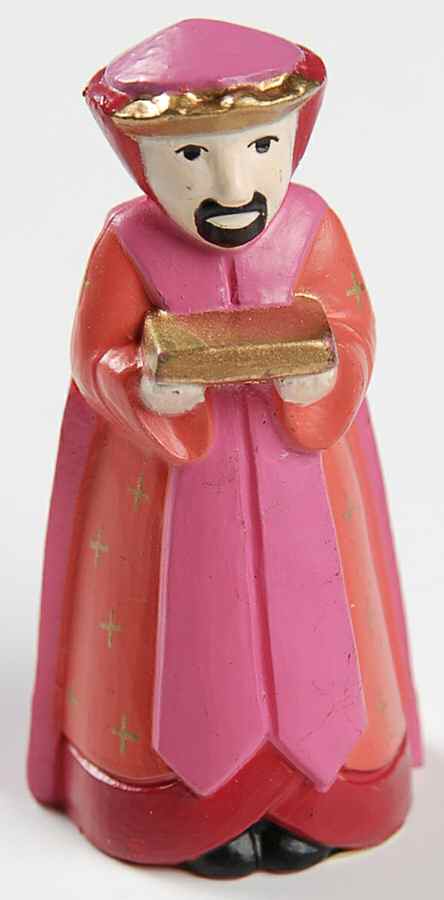 Merry Miniatures 1989 Pink King - With Box by Hallmark Gold Crown-1