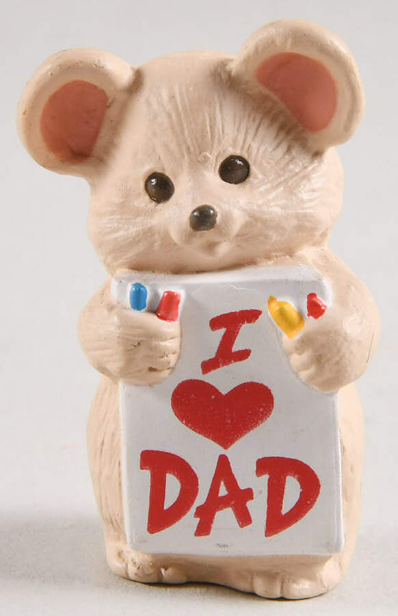 Merry Miniatures 1991 I Love Dad - No Box by Hallmark Gold Crown-1