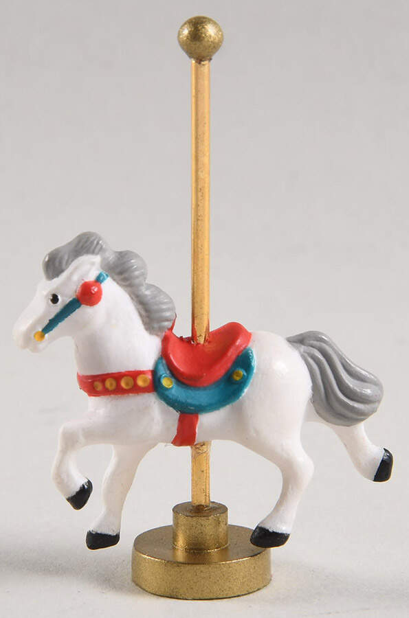 Merry Miniatures 1991 Carousel Horse - No Box by Hallmark Gold Crown-1