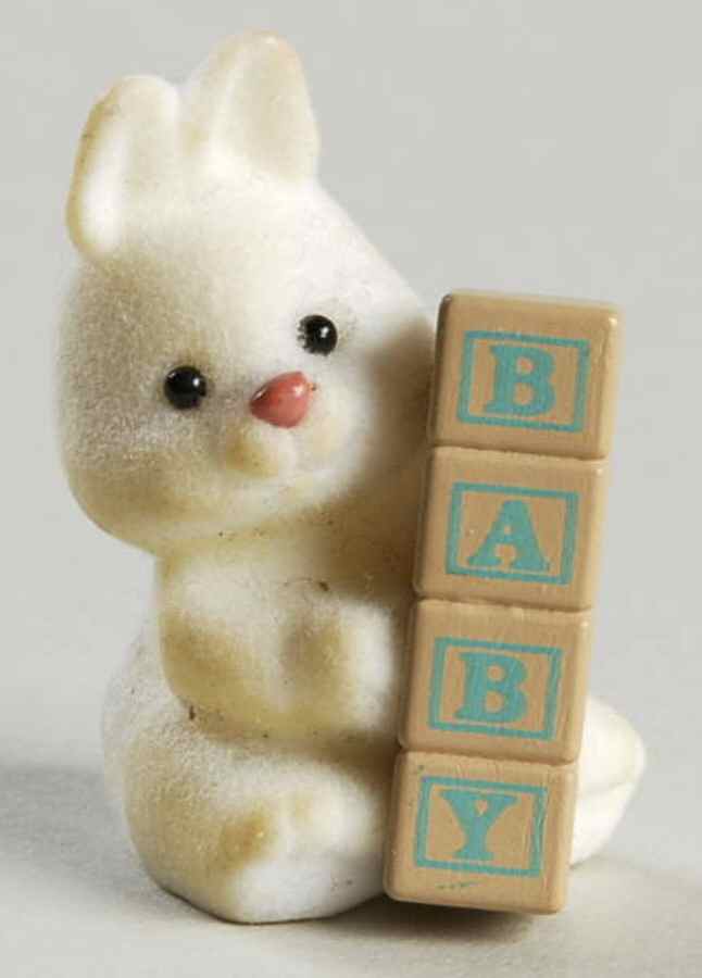 Merry Miniatures 1991 Bunny Baby - Boxed by Hallmark Gold Crown-1