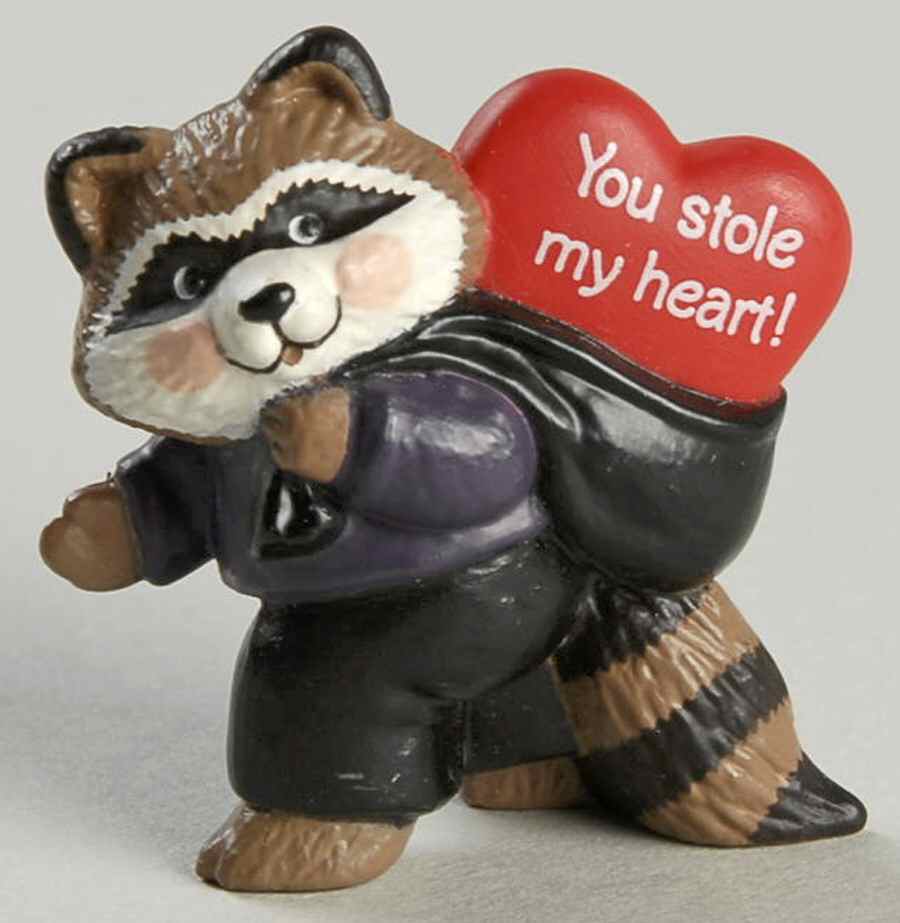 Merry Miniatures 1991 Raccoon Thief - No Box by Hallmark Gold Crown-1