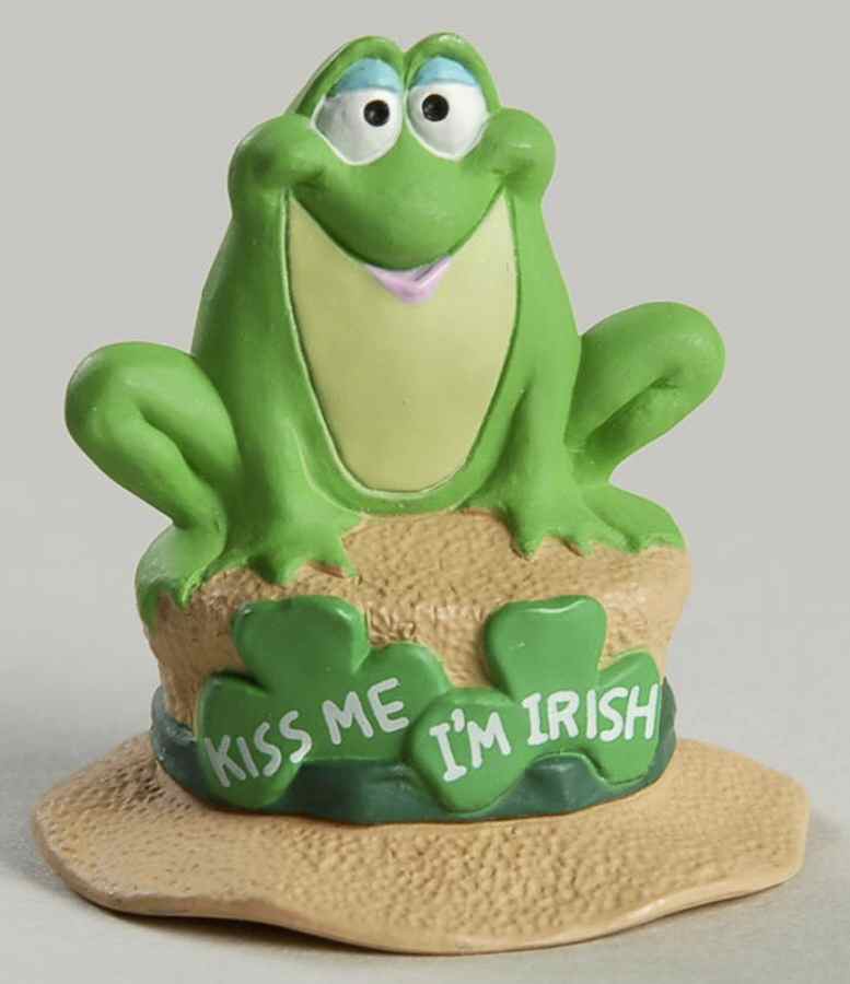 Merry Miniatures 1991 Irish Frog - Boxed by Hallmark Gold Crown-1