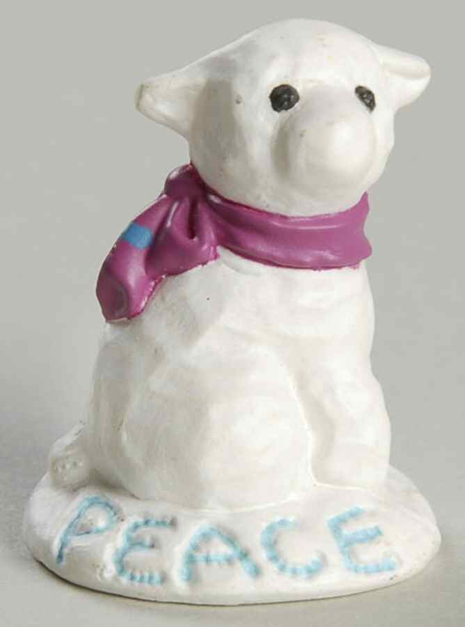 Merry Miniatures 1991 Snow Lamb - No Box by Hallmark Gold Crown-1