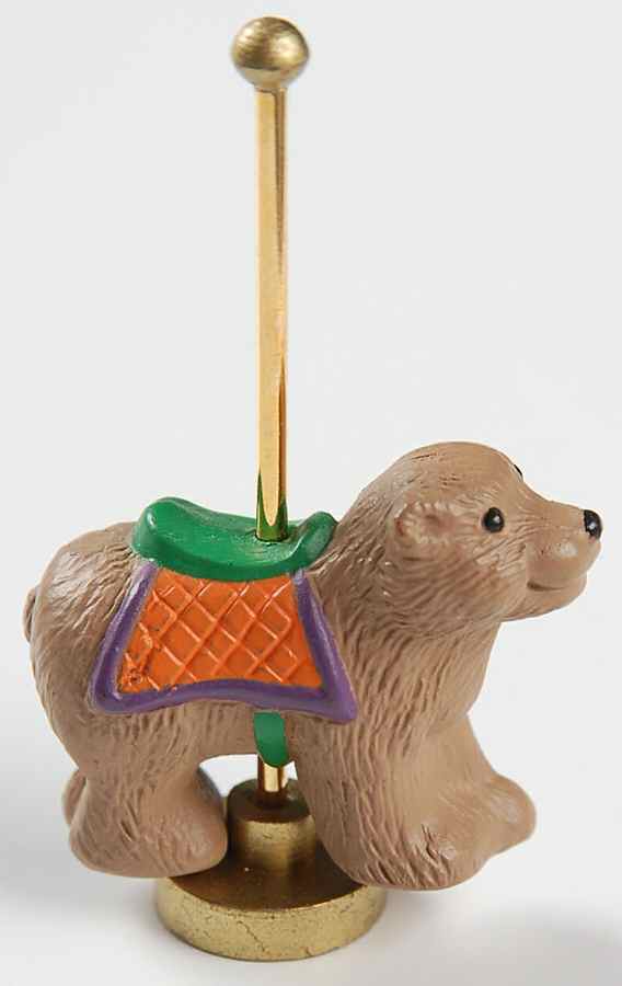Merry Miniatures 1991 Carousel Bear - No Box by Hallmark Gold Crown-1