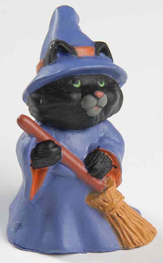 Merry Miniatures 1991 Cat Witch - No Box by Hallmark Gold Crown-1