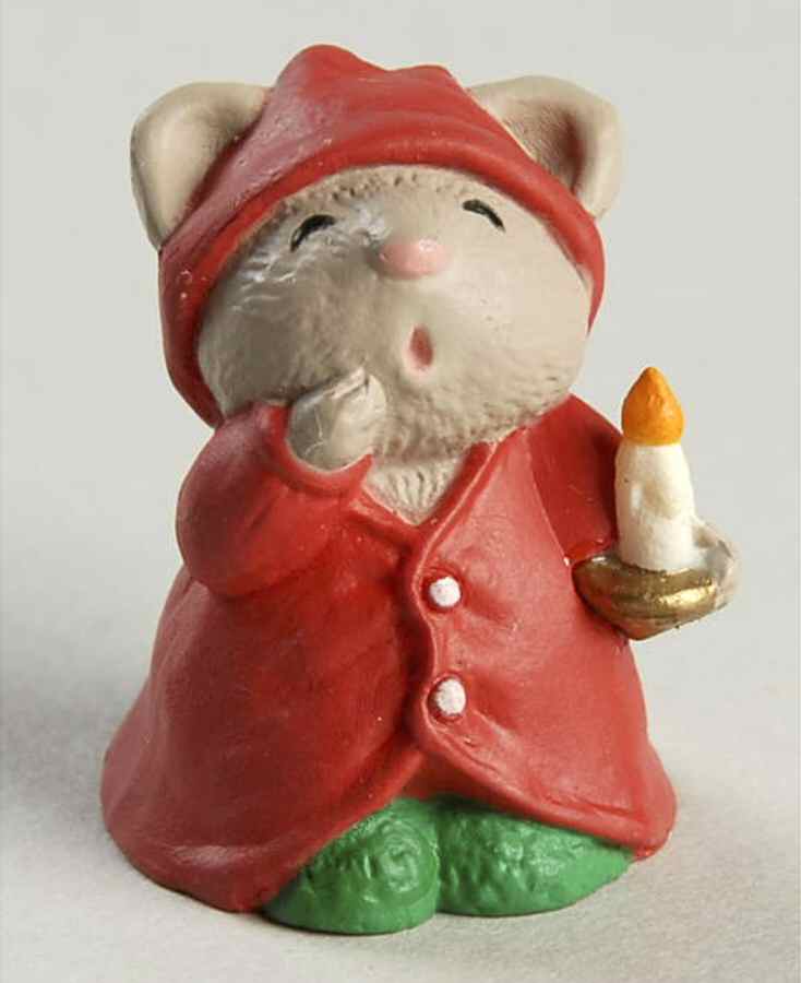 Merry Miniatures 1992 Mouse In Nightshirt - Boxed by Hallmark Gold Crown-1