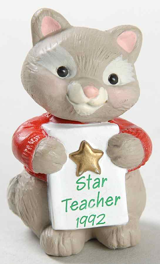 Merry Miniatures 1992 Teacher - Boxed by Hallmark Gold Crown-1