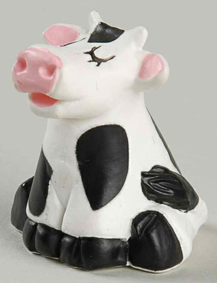 Merry Miniatures 1992 Barnyard Cow - Boxed by Hallmark Gold Crown-1