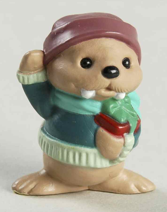 Merry Miniatures 1993 Baby Walrus In Hat - Boxed by Hallmark Gold Crown-1