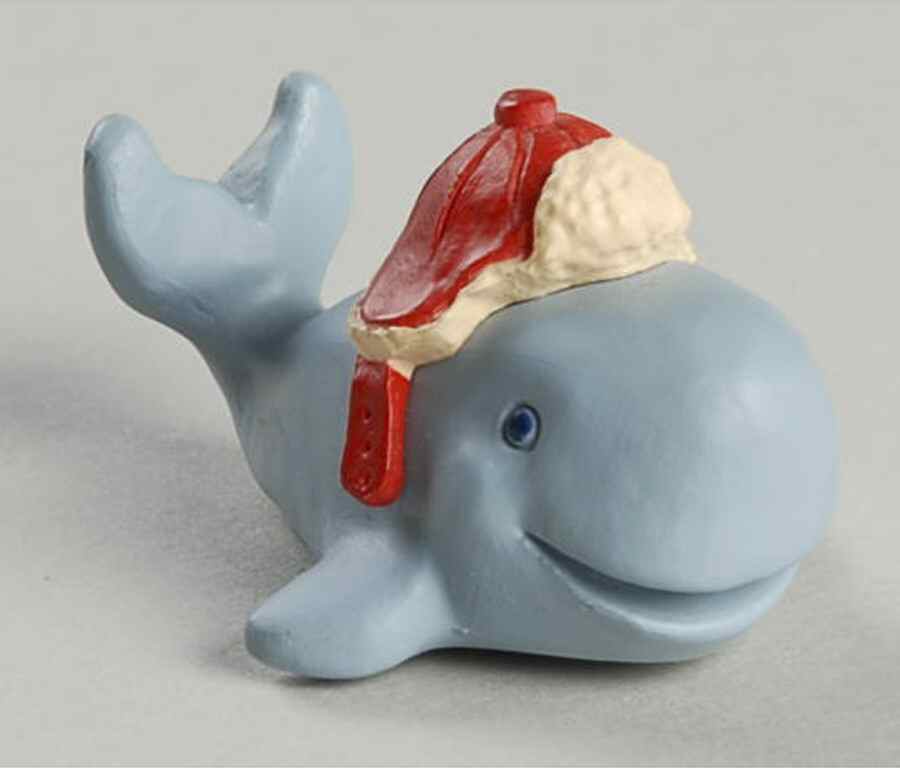 Merry Miniatures 1993 Baby Whale In Hat - Boxed by Hallmark Gold Crown-1