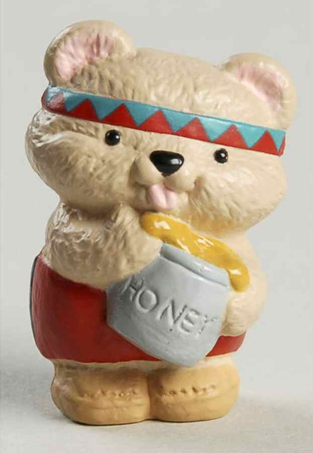 Merry Miniatures 1993 Indian Bear With Honey - Boxed by Hallmark Gold Crown-1