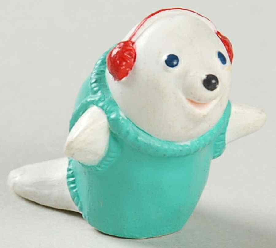Merry Miniatures 1993 Seal With Earmuffs - No Box by Hallmark Gold Crown-1