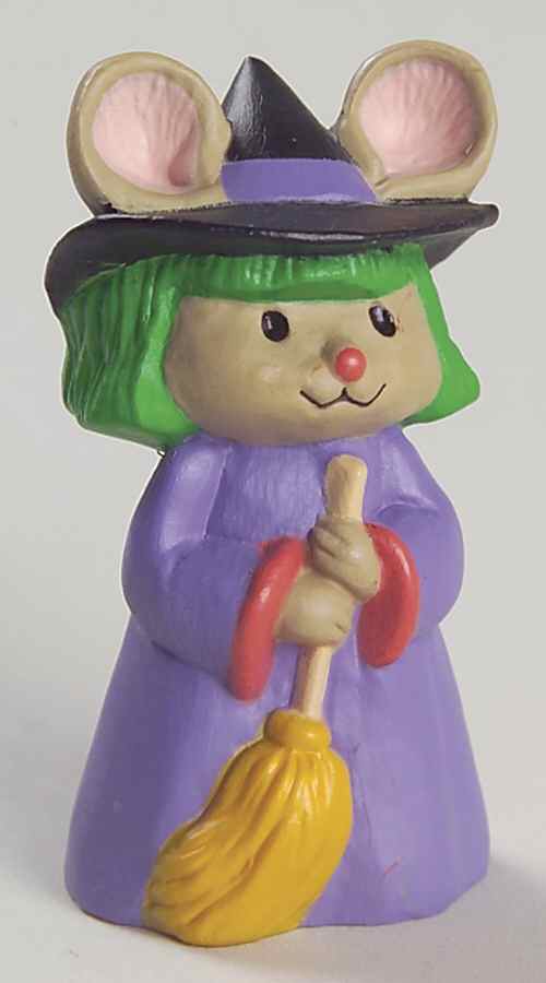 Merry Miniatures 1993 Mouse Dressed As Witch - No Box by Hallmark Gold Crown-1