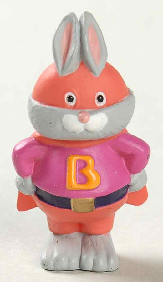 Merry Miniatures 1993 Bunny As Super Hero - Boxed by Hallmark Gold Crown-1