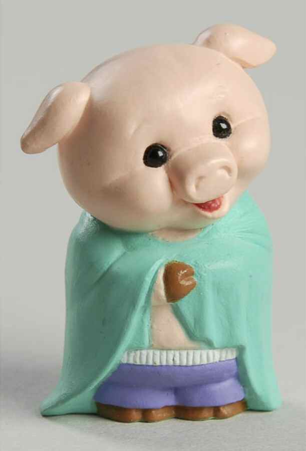 Merry Miniatures 1993 Pig In A Blanket - With Box by Hallmark Gold Crown-1