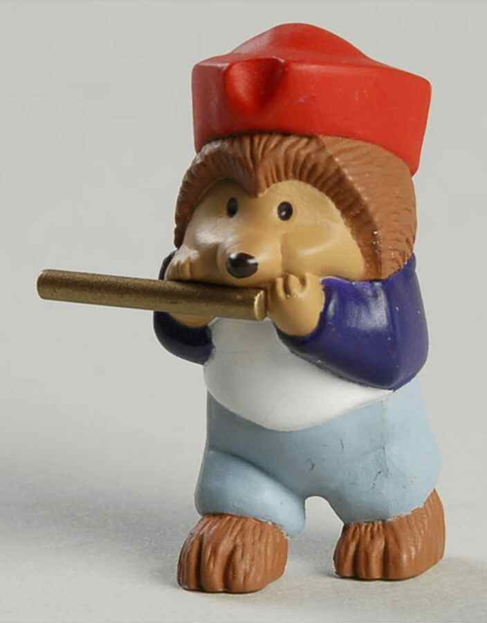 Merry Miniatures 1993 Hedgehog Patriot W/ Fife - Boxed by Hallmark Gold Crown-1