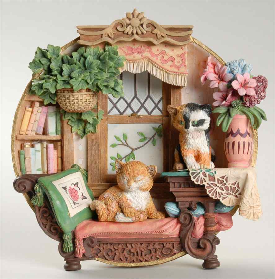 Knick Knack Kitty Cats Kittens On The Cushion - No Box by Hamilton Collection-1