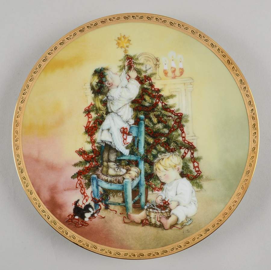 A Lisi Martin Christmas Trimming The Tree - No Box by Hamilton Collection-1