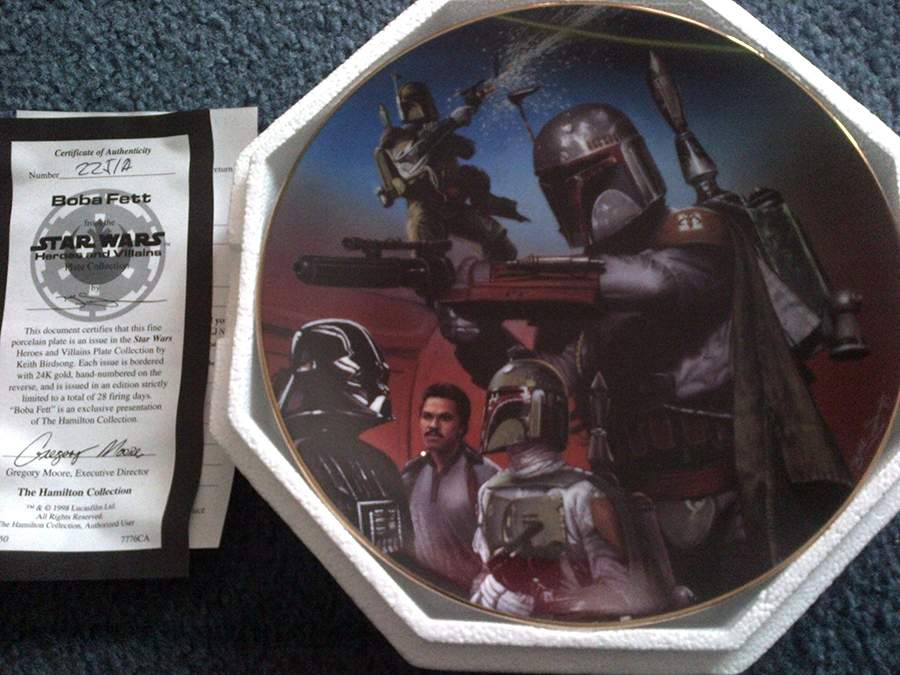 Star Wars Heros & Villains Boba Fett - No Box by Hamilton Collection-1