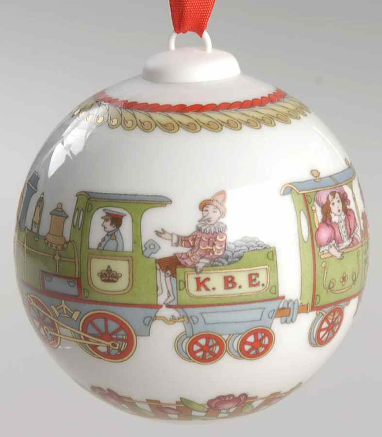 Annual China Christmas Ball Train - No Box by Hutschenreuther-1