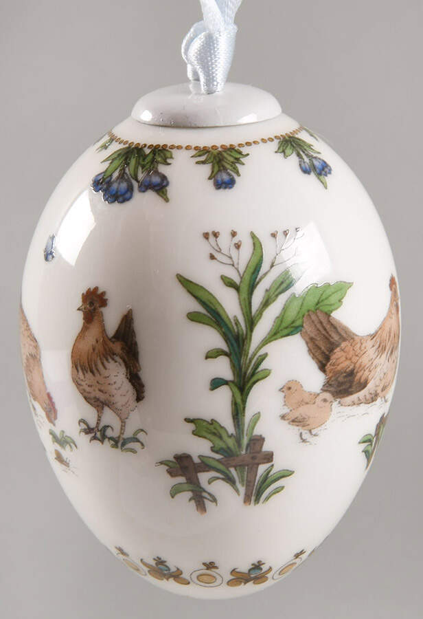 Annual China Spring Egg 1986 Egg - With Box by Hutschenreuther-1