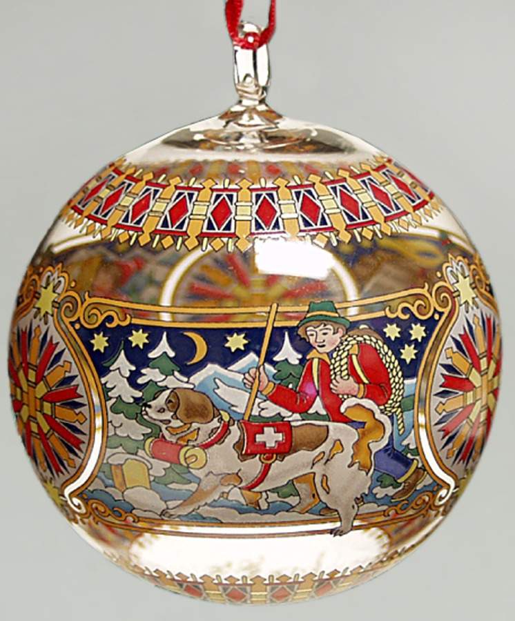 Annual Crystal Christmas Ball Switzerland - Boxed by Hutschenreuther-1