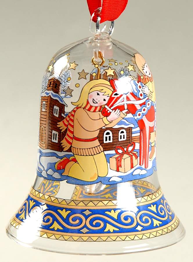 Annual Crystal Christmas Bell Dalarna - Boxed by Hutschenreuther-1