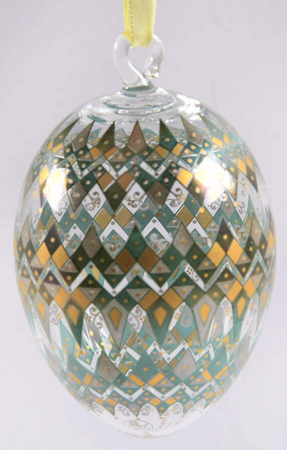 Annual Crystal Spring Egg 1991 Spring Egg - Boxed by Hutschenreuther-1