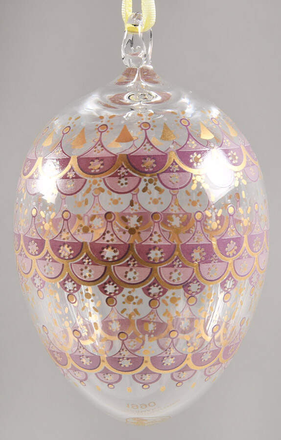 Annual Crystal Spring Egg 1990 Spring Egg - With Box by Hutschenreuther-1