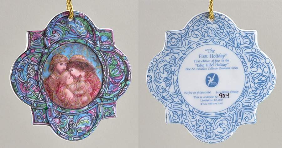 Edna Hibel Holiday Ornaments The First Holiday - No Box by Hibel-1