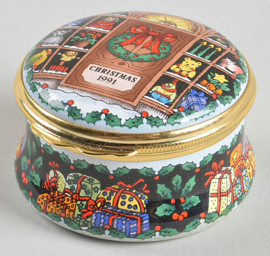 Halcyon Days Christmas Box 1991-Christmas Window - Boxed by Halcyon Days-1