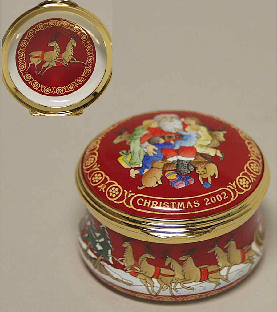 Halcyon Days Christmas Box 2002-Santa & Children - No Box by Halcyon Days-1