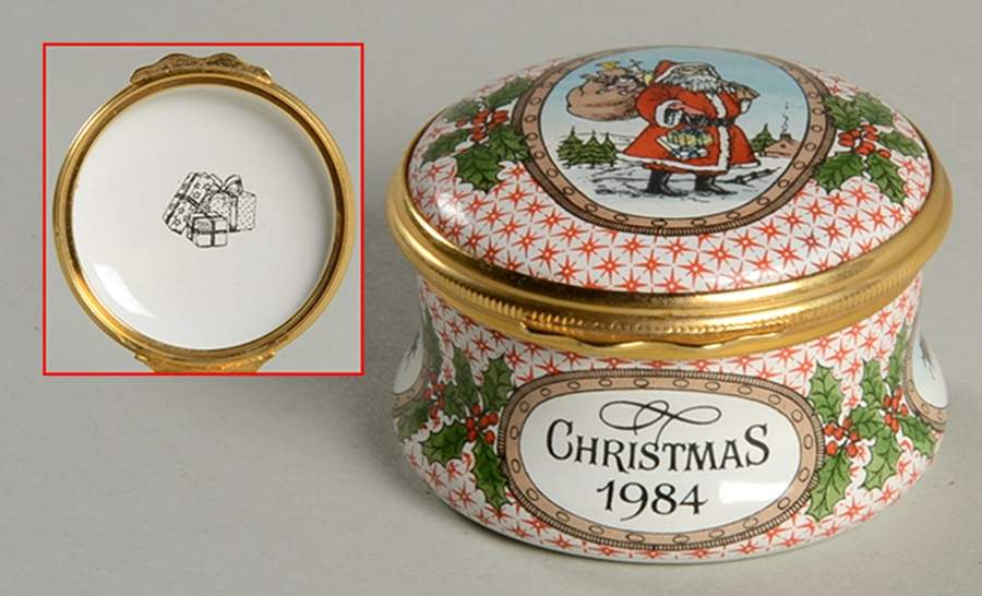 Halcyon Days Christmas Box 1984-Saint Nicholas With Bag Of Toys - Boxed by Halcyon Days-1