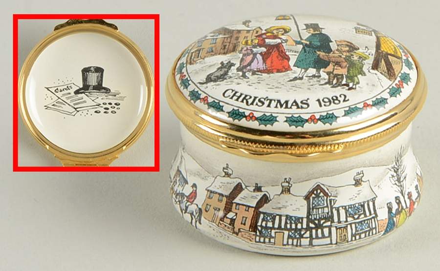 Halcyon Days Christmas Box 1982-Victorian Carolers - Boxed by Halcyon Days-1