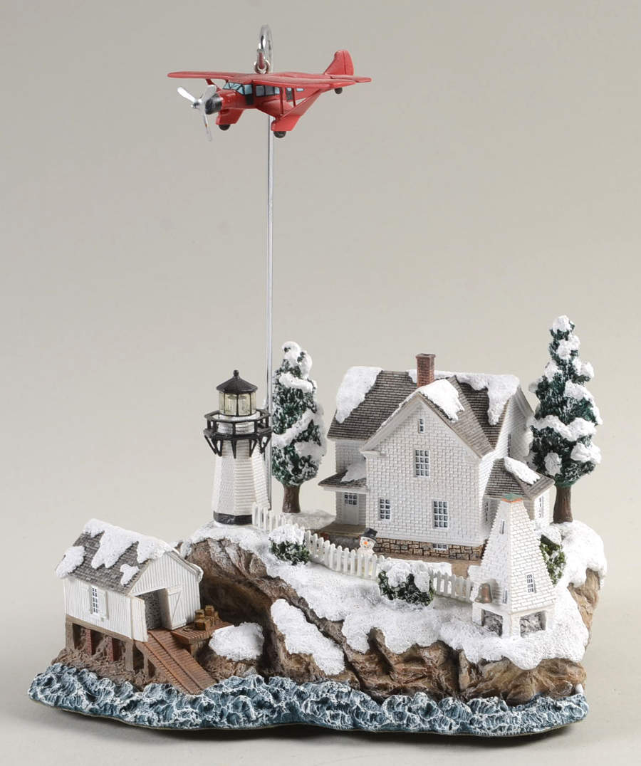 Christmas Lighthouse Perkins Island, Maine - No Box by Harbour Lights-1
