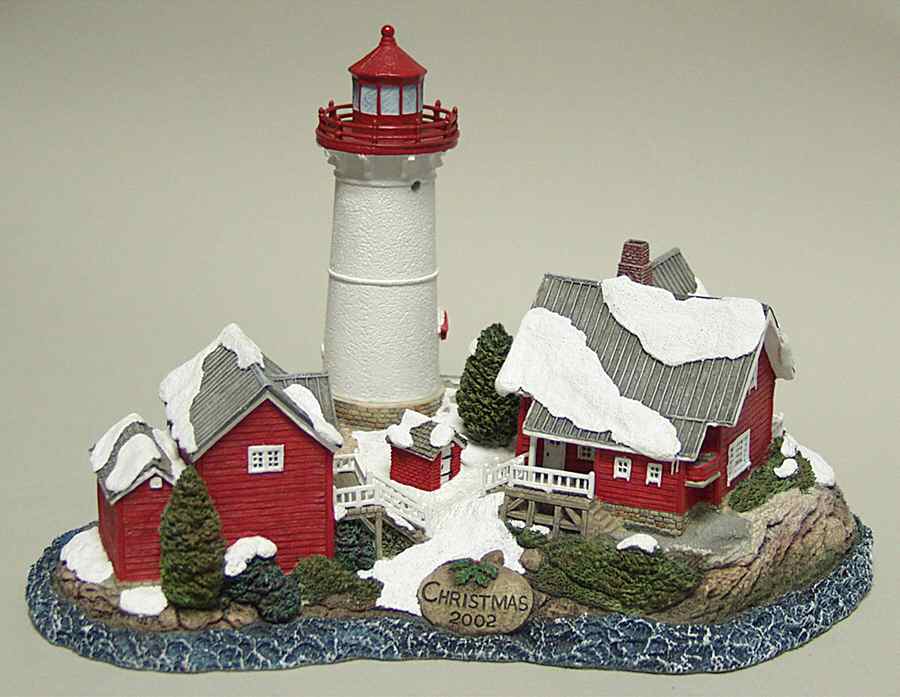 Christmas Lighthouse Crossover Island, New York - Boxed by Harbour Lights-1