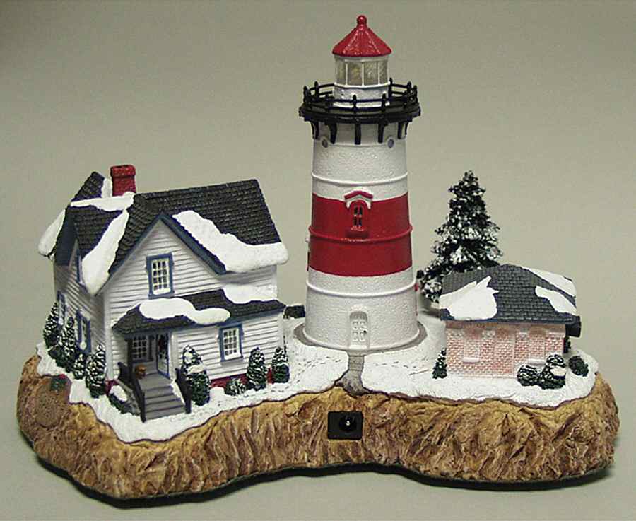 Christmas Lighthouse Stratford Point, Connecticut - Boxed by Harbour Lights-1