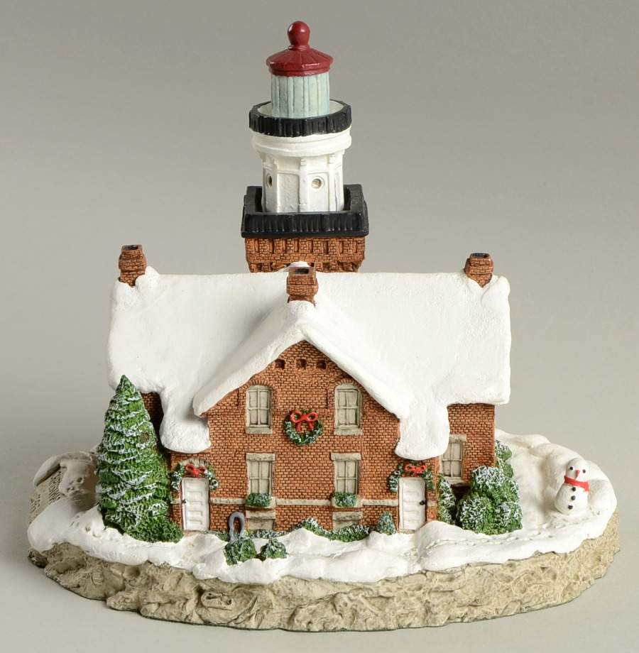 Christmas Lighthouse Big Bay Point, Mi - No Box by Harbour Lights-1
