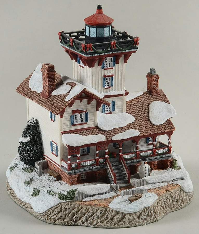 Christmas Lighthouse Hereford Inlet, New Jersey - Boxed by Harbour Lights-1