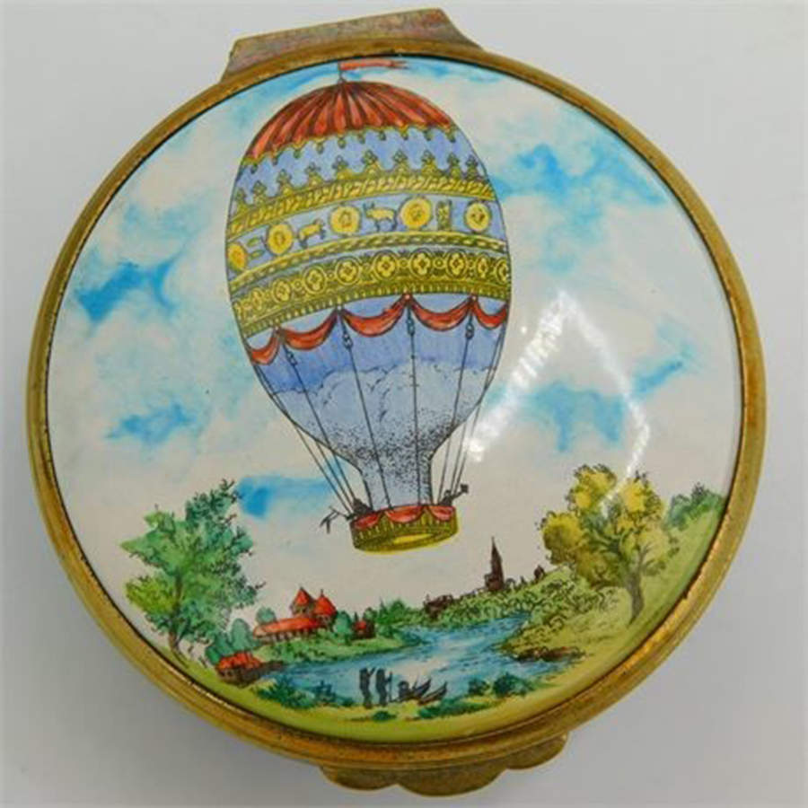 Halcyon Days Box Hot Air Balloon-Countryside - Boxed by Halcyon Days-1