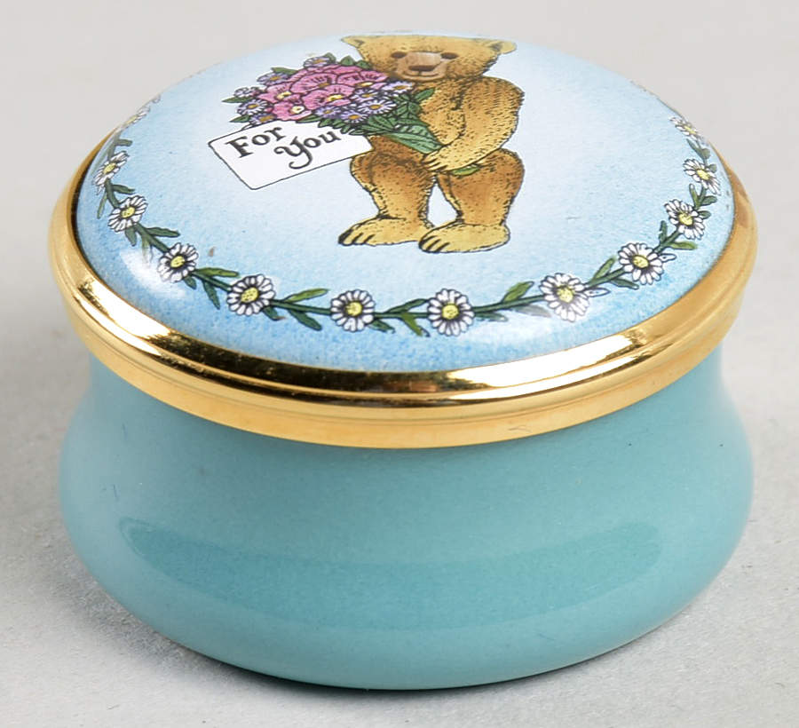 Halcyon Days Box Teddy Bear "For You" - Boxed by Halcyon Days-1
