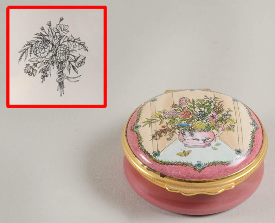 Halcyon Days Box Flowers In Vase Mauve - No Box by Halcyon Days-1