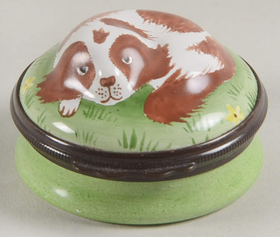 Halcyon Days Box Spaniel Green - Boxed by Halcyon Days-1