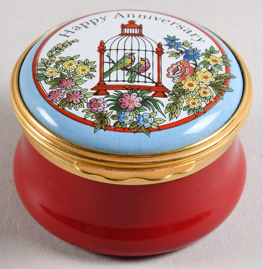 Halcyon Days Box Happy Annyversary - Love Birds - Boxed by Halcyon Days-1