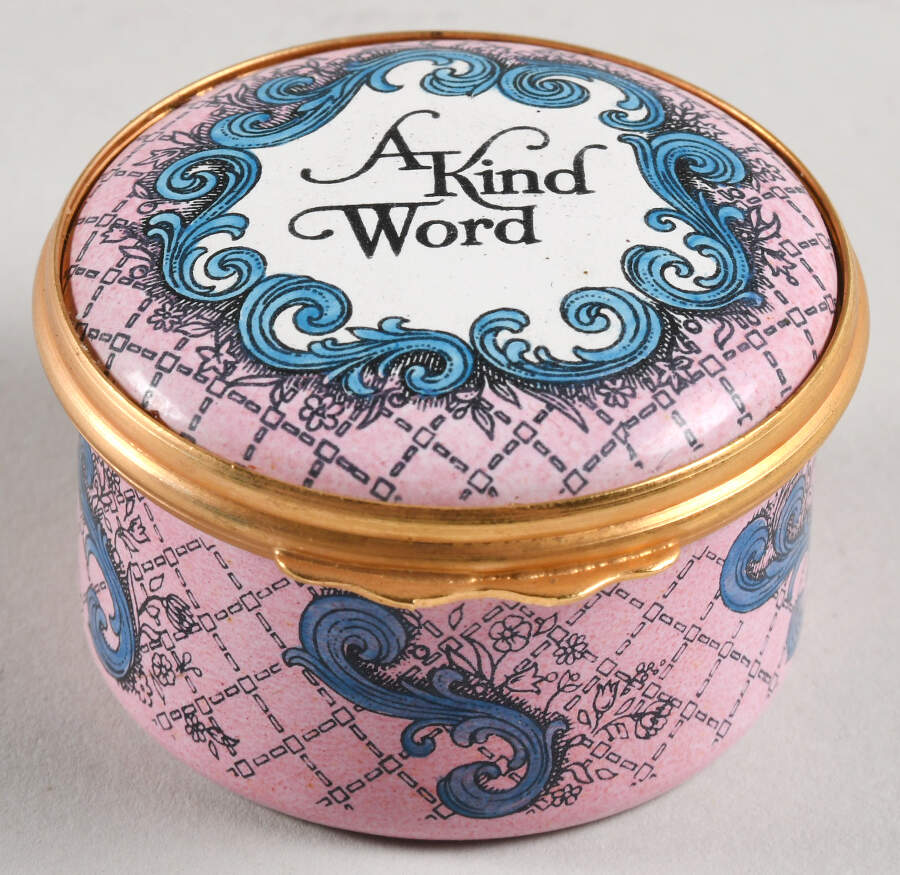 Halcyon Days Box A Kind Word  Blue Scrolls - No Box by Halcyon Days-1