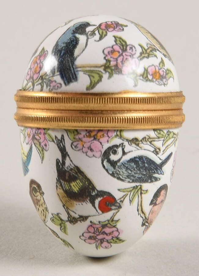 Halcyon Days Box Various Birds/Flowers-Egg - Boxed by Halcyon Days-1