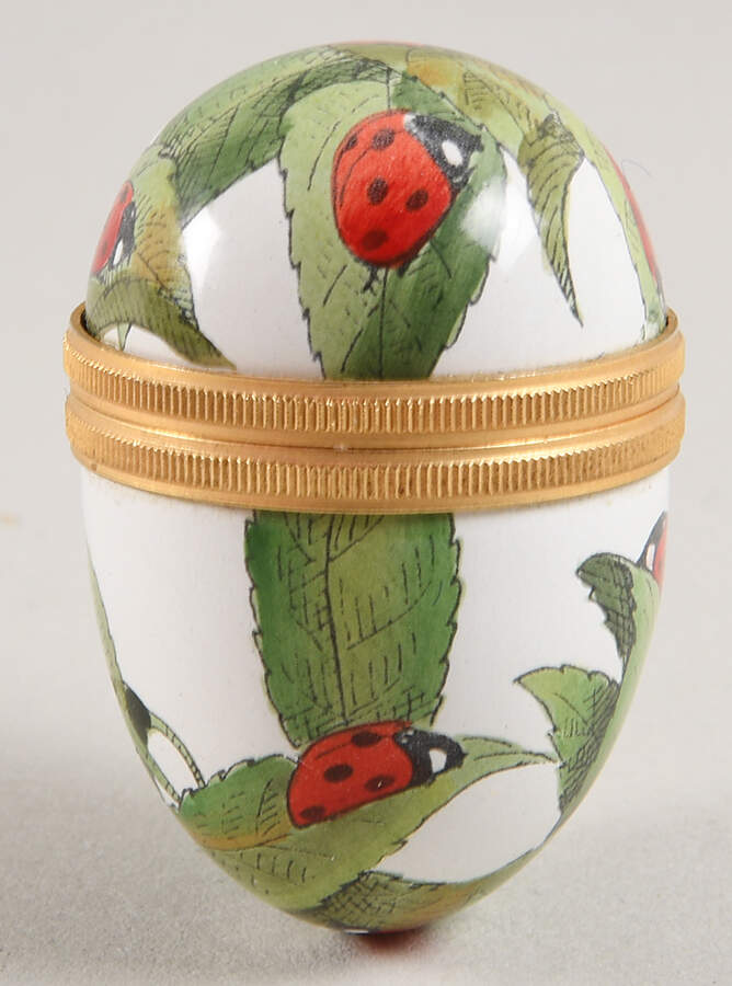 Halcyon Days Box Lady Bug - Egg - Boxed by Halcyon Days-1