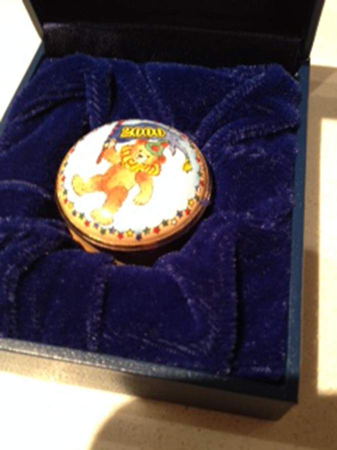 Halcyon Days Box Teddy Bear-2000 - With Box by Halcyon Days-1