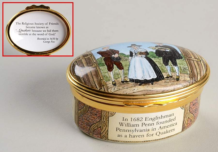 Halcyon Days Box Pennsylvania Quakers  - Boxed by Halcyon Days-1
